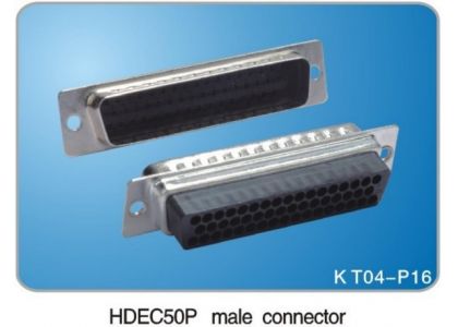 D-sub Connector, Male and Female, 26P, 44P, 50P, 62P, 78P