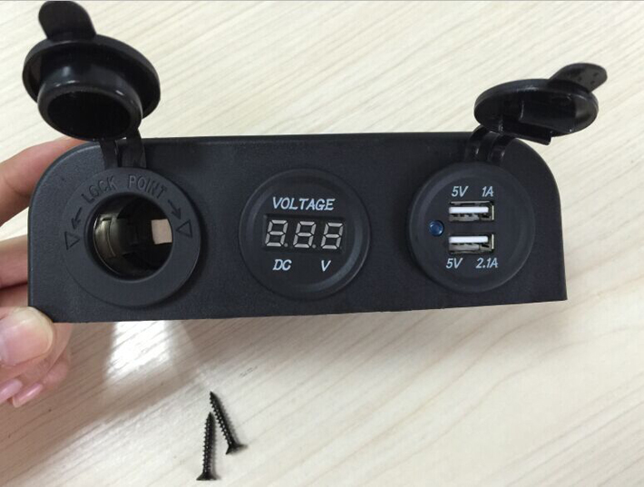 waterproof power socket charger dual usb car 2.1a 5v waterproof power socket charger dual usb car 2.1a 5v