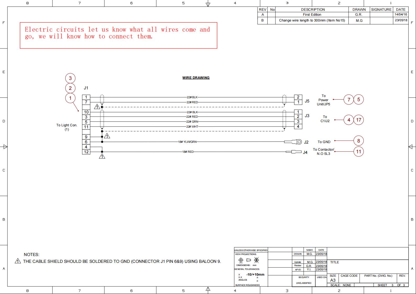 wire harness drawing