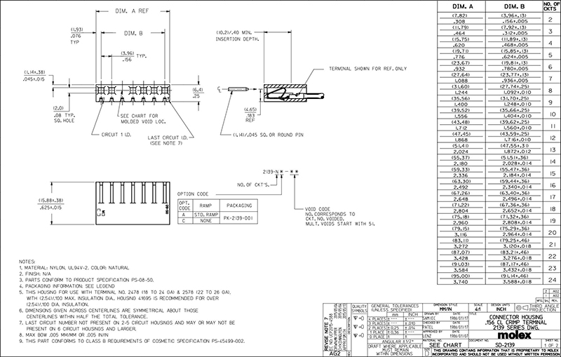 molex 2139 drawing