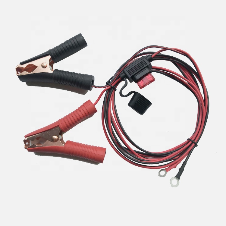 alligator clip with online fuse holder cable