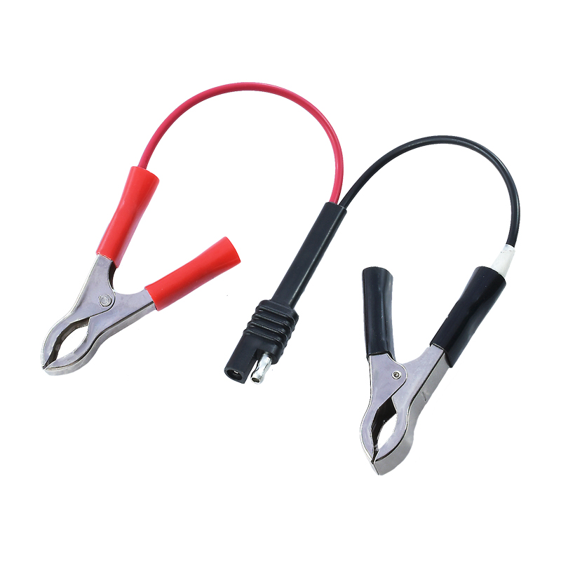 SAE 2pin bullet connector to alligator clip cable