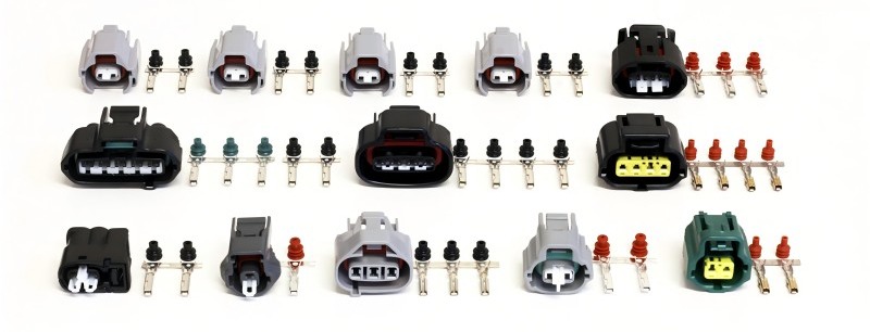 Engine wire harness connectors
