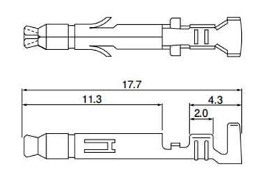 Socket contact size