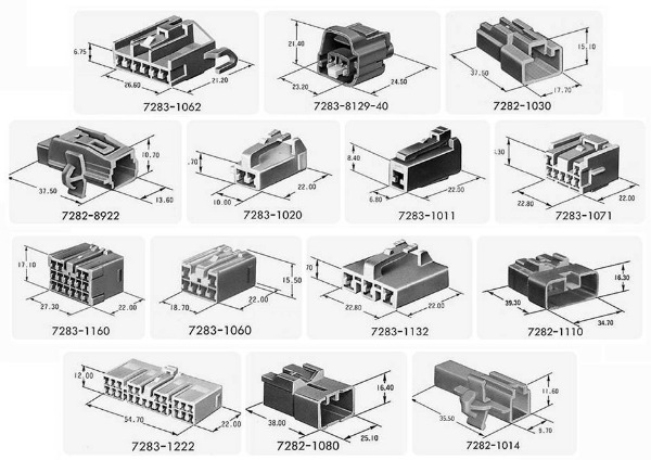 Yazaki 2.3II (090II) Connectors