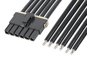 Mega-Fit 6P to tinned end wire harness