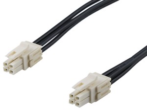 Micro-Fit+ 4P white Female to Female Cable Assembly