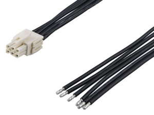 Micro-Fit+ 6P white Female to tinned end Cable Assembly