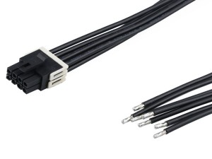 Micro-Fit+ 8P Black Female to tinned end Cable Assembly