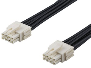 Micro-Fit+ 8P white Female to Female Cable Assembly