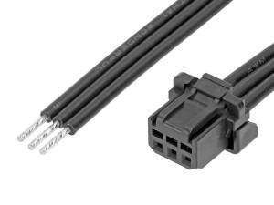 Molex Micro-One Connector 3P to tinned end Wire Harness