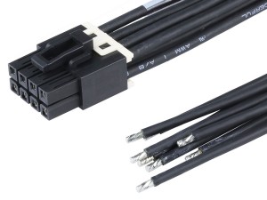 Mini-Fit Max Connector 8P to tinned end wire harness
