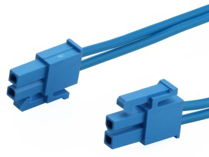 Mini-Fit Versa Color Connector Blue 2P wire harness
