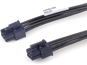 Mini-Fit Versa Color Connector black 6P wire harness