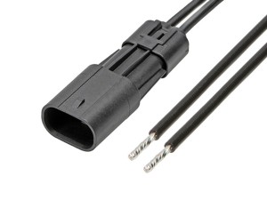 Molex Squba Connector Sealed 3.6mm pitch 2P Female to Tinned end Cable Assembly