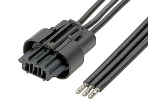 Molex Squba Connector Sealed 3.6mm pitch 3P Male to tinned end Cable Assembly