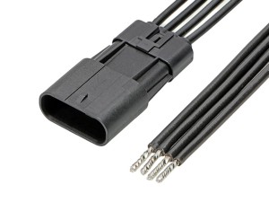 Molex Squba Connector Sealed 3.6mm pitch 4P Female to tinned end Cable Assembly
