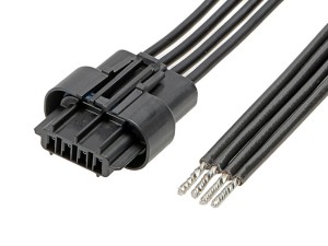 Molex Squba Connector Sealed 3.6mm pitch 4P Male to tinned end Cable Assembly