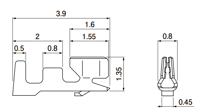 SHD Connector Terminal Size