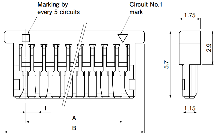 SHL Connector Housing Size