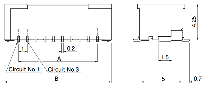 Top entry type size