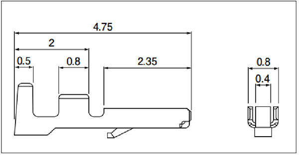 jst SHLV connector Contact Size