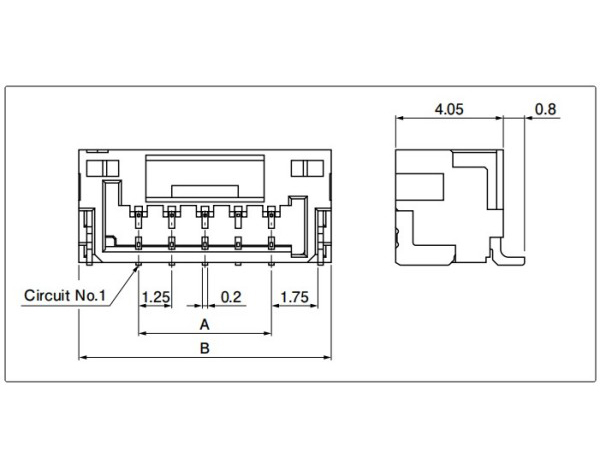 Header (Keying pattern A) Side entry type Size