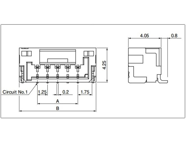 Header (Keying pattern B) side entry type Size