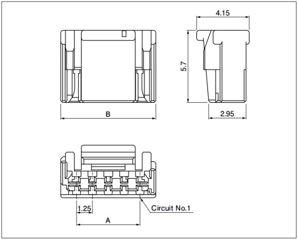 Housing (Keying pattern B) Size