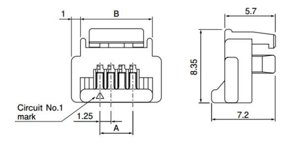 Housing Side Feed type 2 to 4 circuits