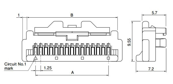 Housing Side Feed type 9 to 15 circuits