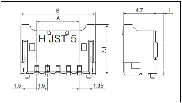CZ connector SMT type Header top entry type