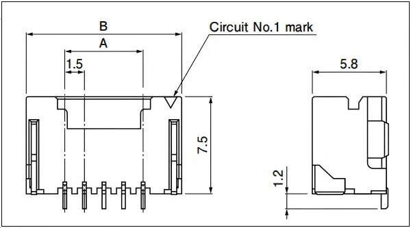Header (SMT type) Side Entry Type 3-5 Circuits