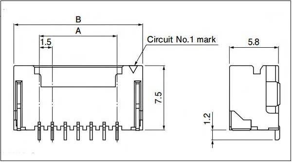 Header (SMT type) Side Entry Type 6-9 Circuits