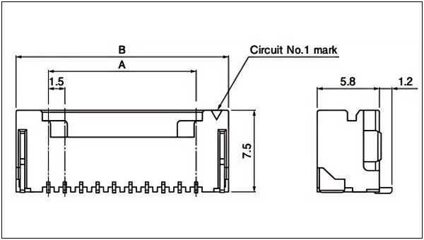 Header (SMT type) Top Entry Type 10-16 Circuits