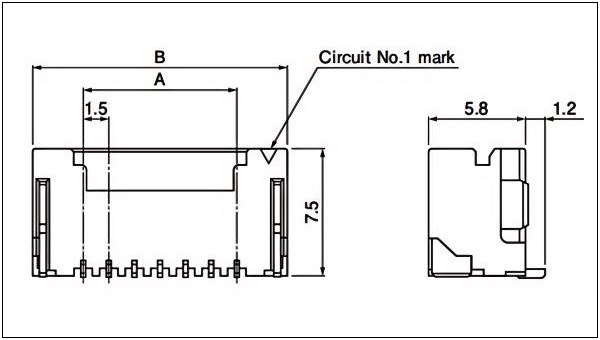 Header (SMT type) Top Entry Type 6-9 Circuits