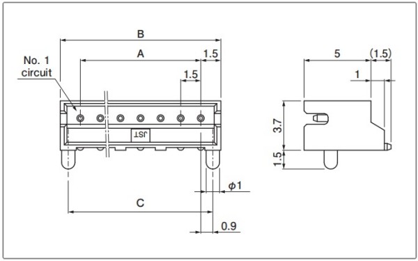 Header SMT type, SM2 type (with boss) Side entry type