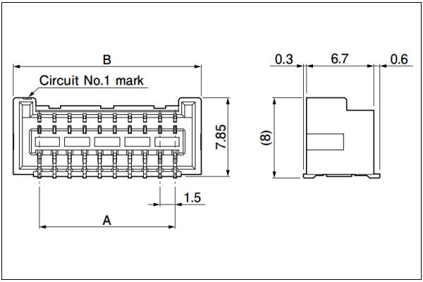 Header Side entry type 12 - 30 Circuits
