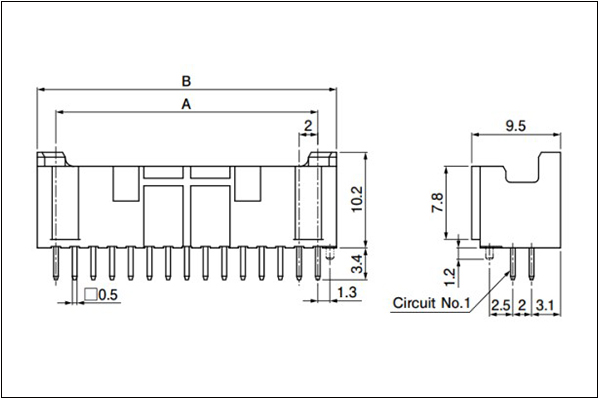 JST PAD Header Top entry type 40 Circuits
