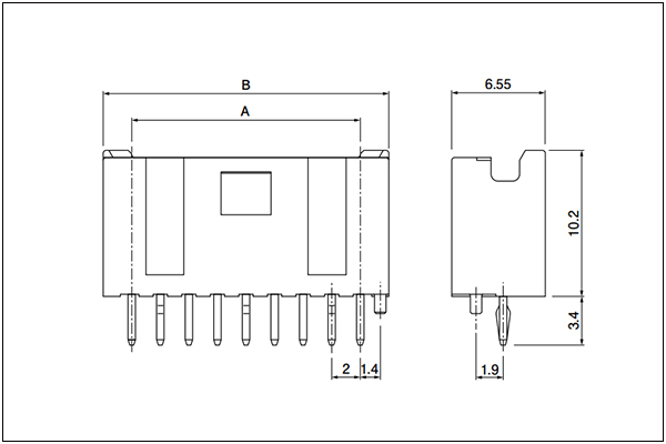 JST PNI Header 8 to 10 Circuits