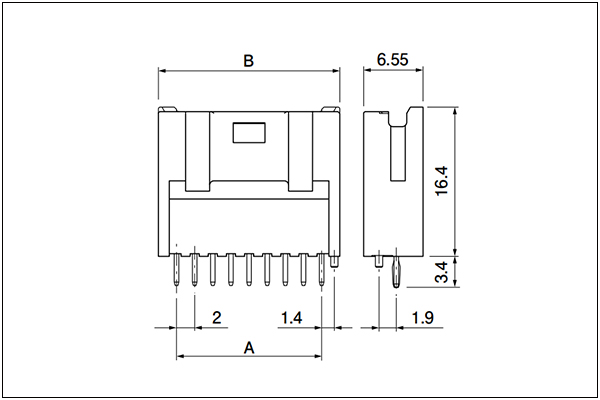 JST PNI Header 8 to 10 Circuits