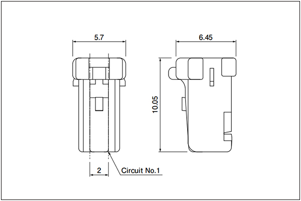 JST PNI Housing 2 Circuits