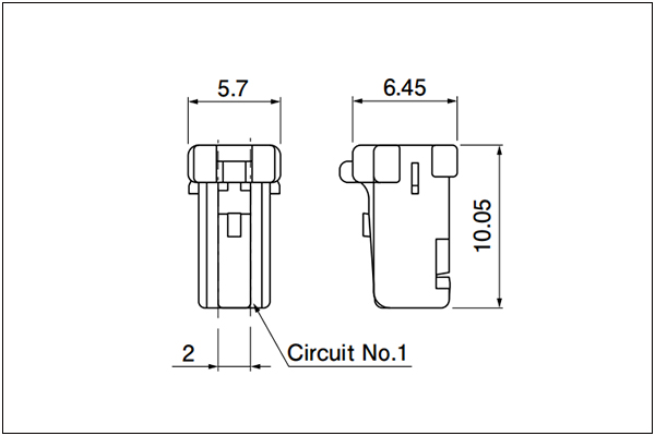 JST PNI Housing 2 Circuits