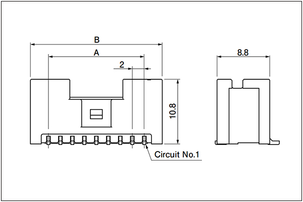 JST PUD header (SMT Type) - 12 to 18 Circuits