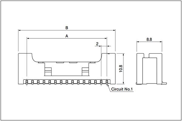 JST PUD header (SMT Type) - 30 to 40 Circuits