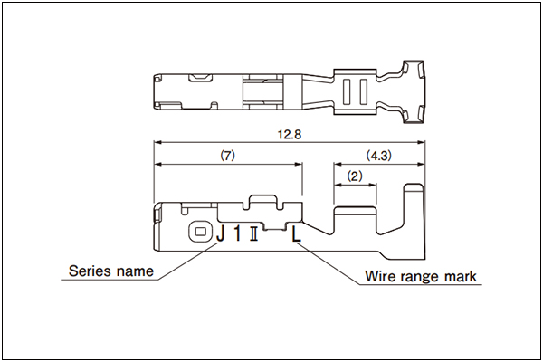Receptable contact - Gold-plated terminal