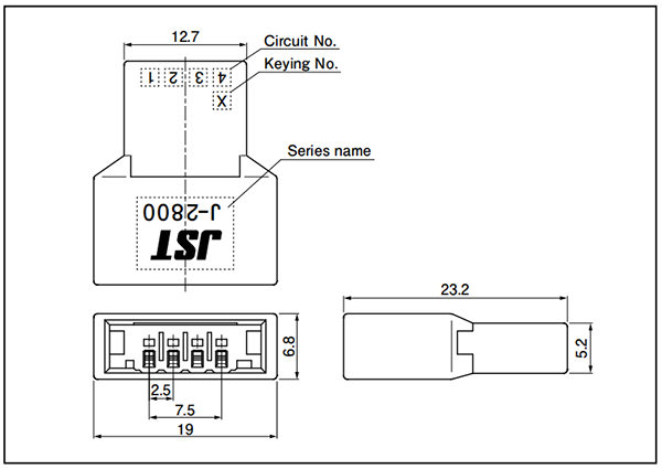 J2800 Tab housing (Free hanging type)