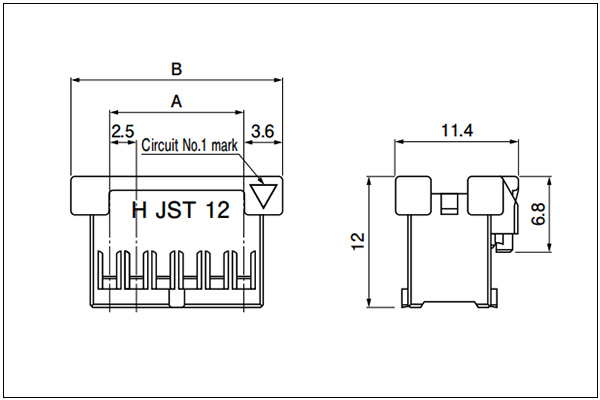 JST XAD Housing 8 to 16 Circuits