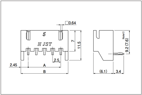 JST XH Header - Side entry Type