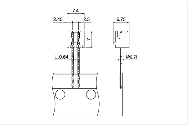 JST XH Header on radial-tape - 2-TV4 Type - 2 Circuits